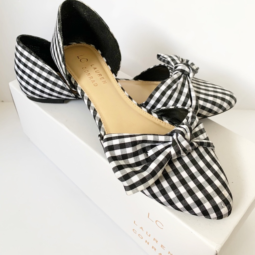 Lauren Conrad Gingham Flats
